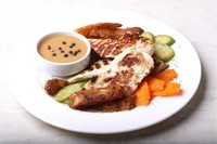 Grilled Chicken Breast with Steamed Veggies