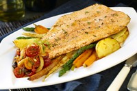 Grilled Fillet Fish with Veggies
