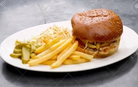 Chicken Burger Plate