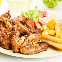 Chicken wings nature avec frite (6)